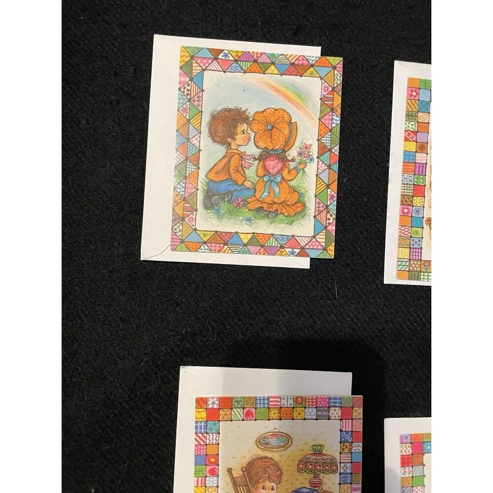 Set of Four Hallmark Hollie Hobbie and Friends Greetings Cards and Envelopes